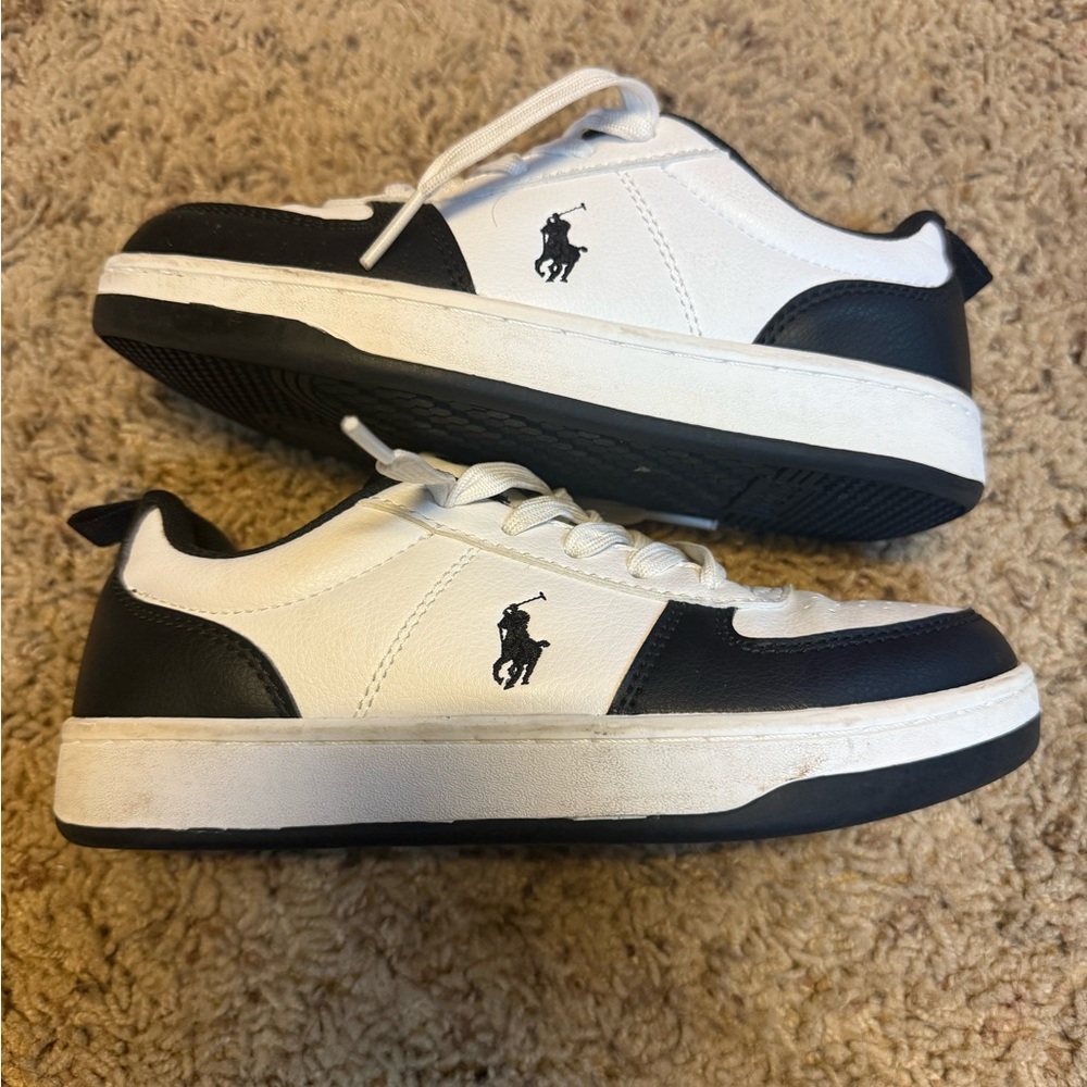 Polo by Ralph Lauren Black and White Sneakers Sporty Style